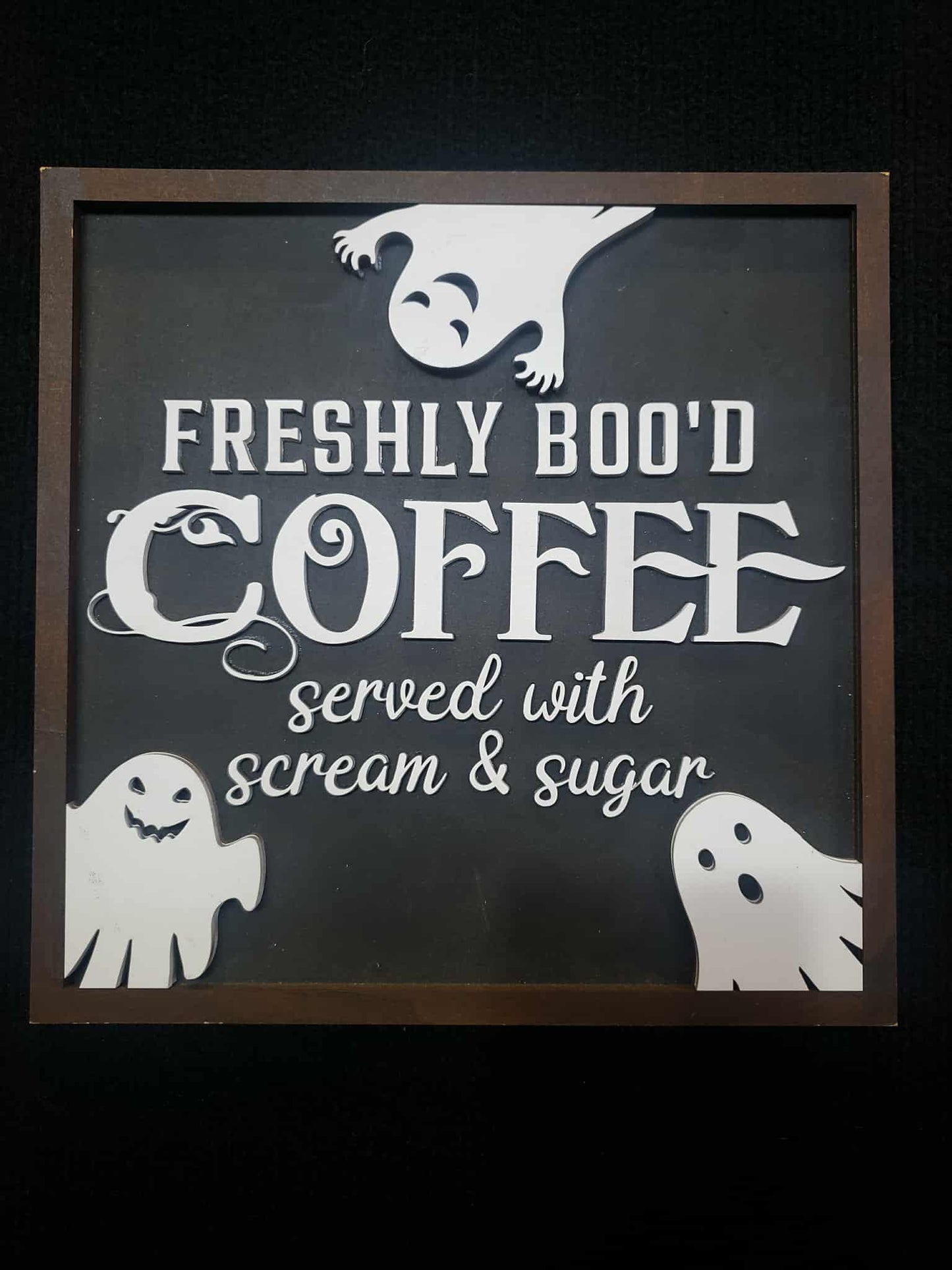 Freshly Boo'd Coffee Wooden Sign