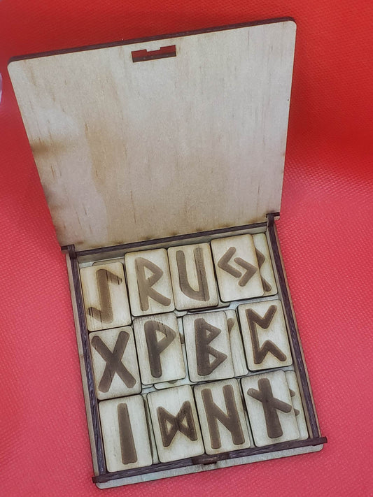 Rune set in sun box
