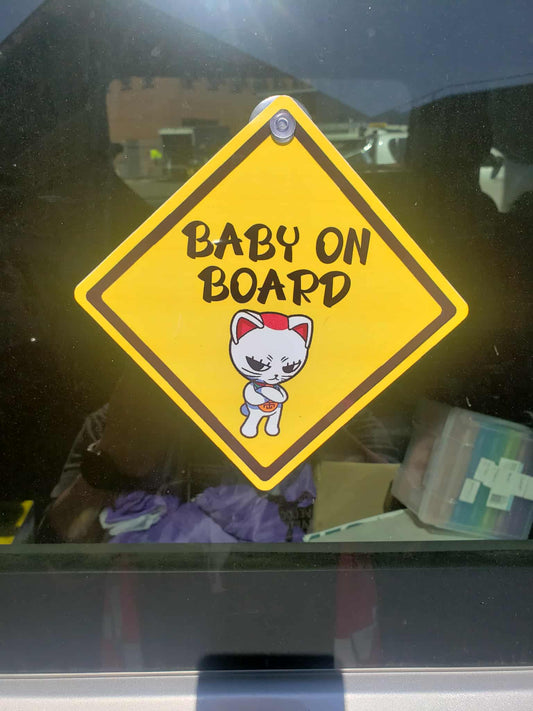 Baby on Board metal car sign