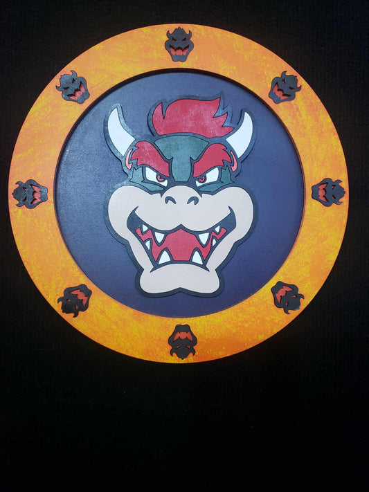 Bowser Wooden Sign
