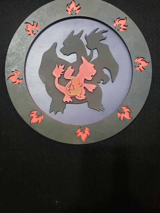 Fire Evo Wooden Sign