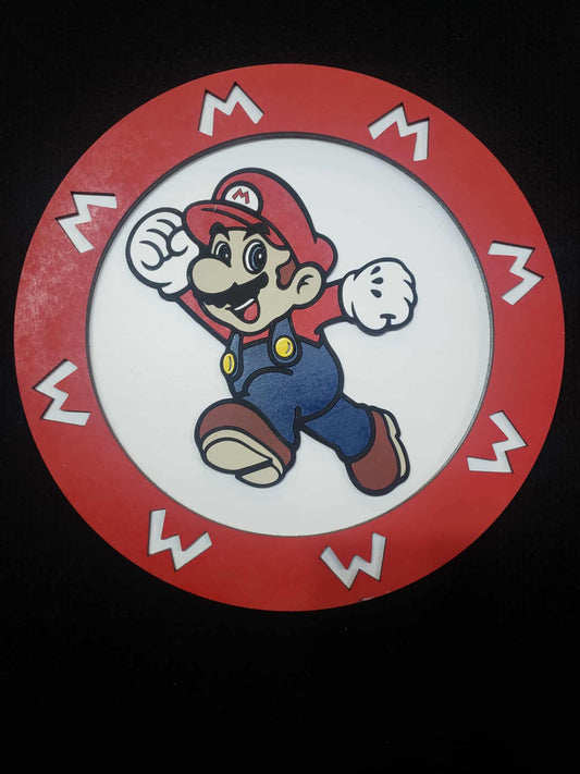 Mario Wooden Sign