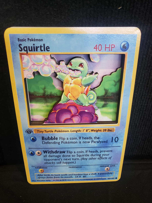 Squirtle Layered Wooden Card