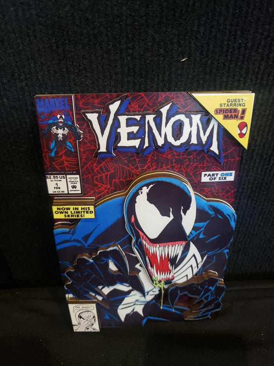 Venom Sublimated Wooden Comic cover